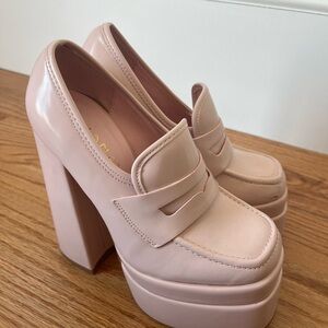 Pink Platform Loafers Size 6.5